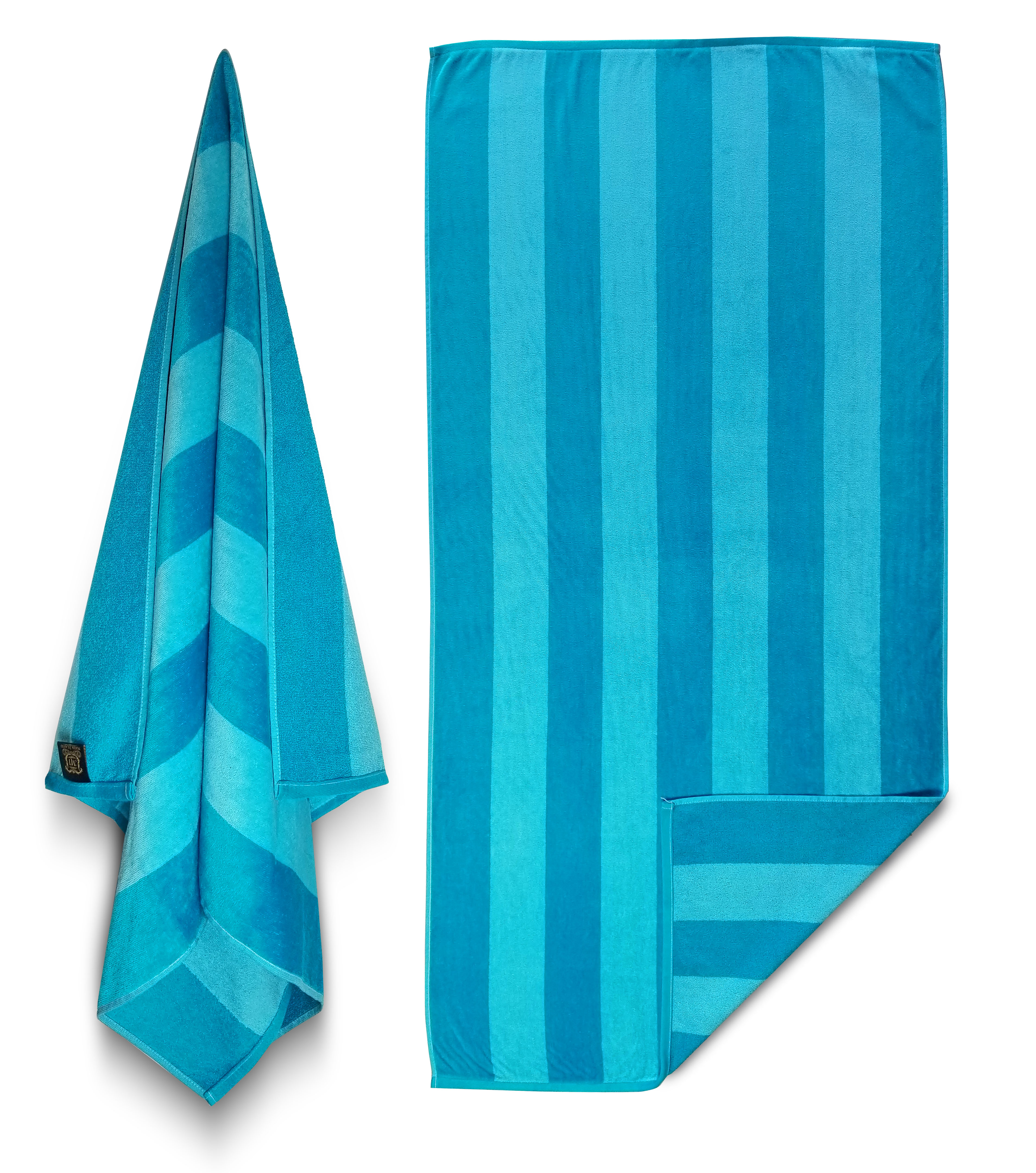 30x60 Terry Beach Towels Cotton Velour Two Tone